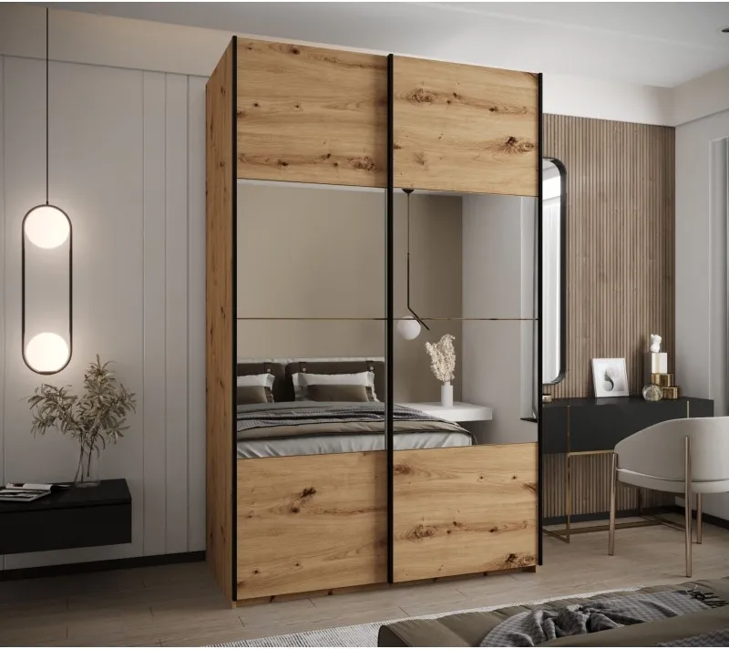 Posuvná skříň se zrcadlem Lux 4 150