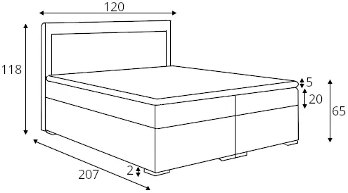 Postel boxspring 120 Vera