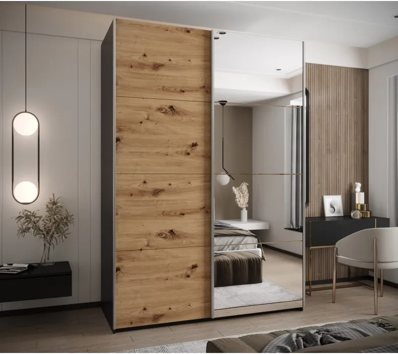 Skriňa s posuvnými dverami so zrkadlom Lux 3 180