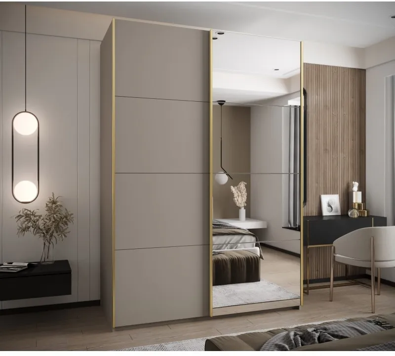 Šatní skříň s posuvnými dveřmi se zrcadlem Lux 3 180