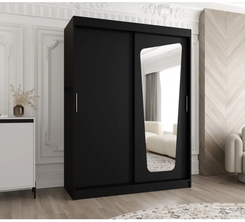 Skriňa s posuvnými dverami so zrkadlom Moka 150 cm