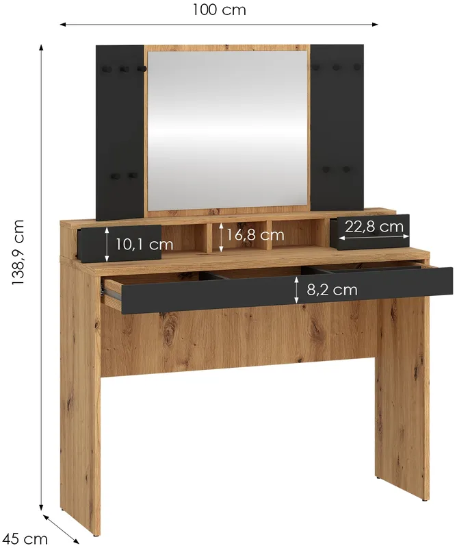 Toaletný stolík so zrkadlom Chic