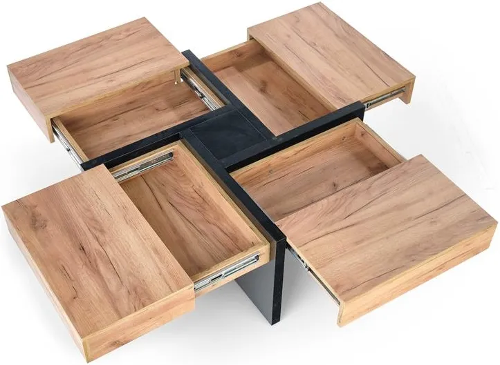 Designový konferenční stolek Sevilla do obývacího pokoje dub craft-černý