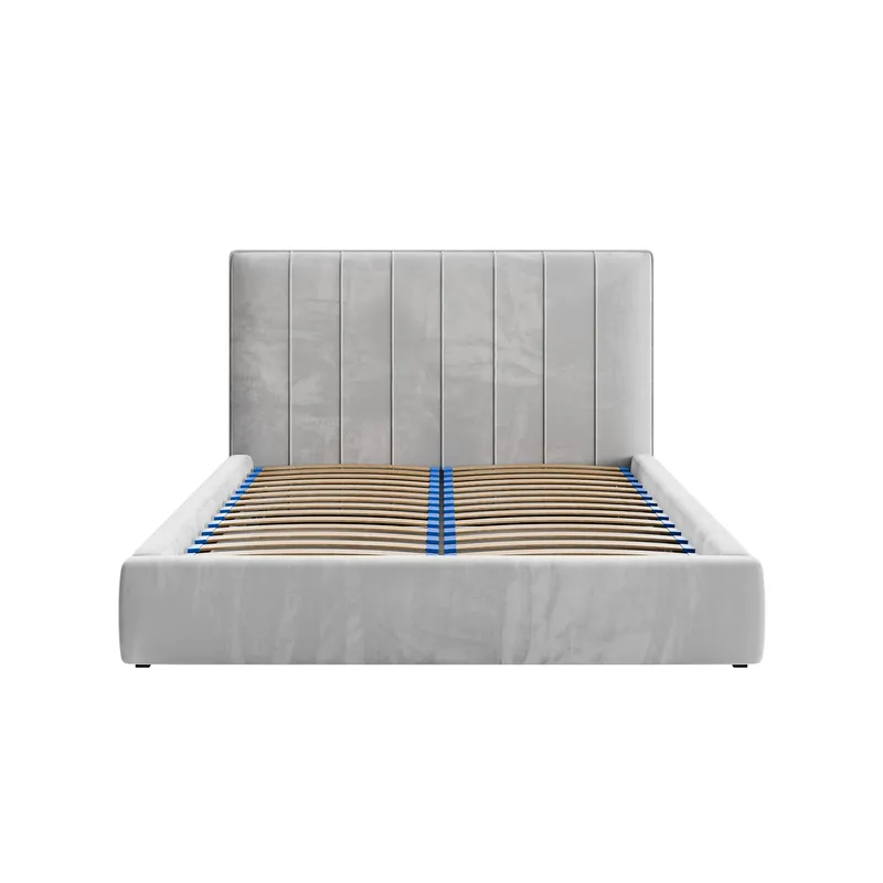 Čalouněná postel Temaro 140x200 s roštem a elegantním čelem