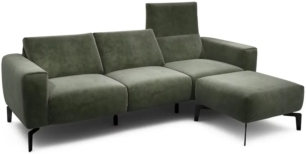 Rozkládací pohovka třímístná s taburetem Cosy