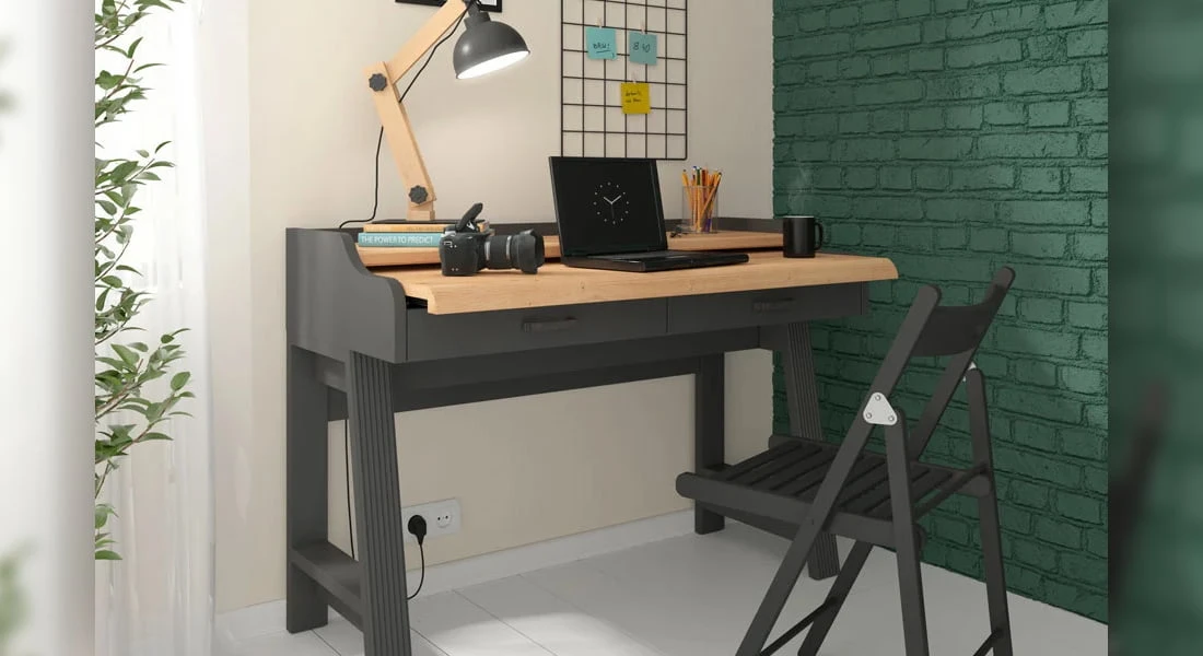 Moderní psací stůl se šuplíky do kanceláře nebo pracovny Jasmin