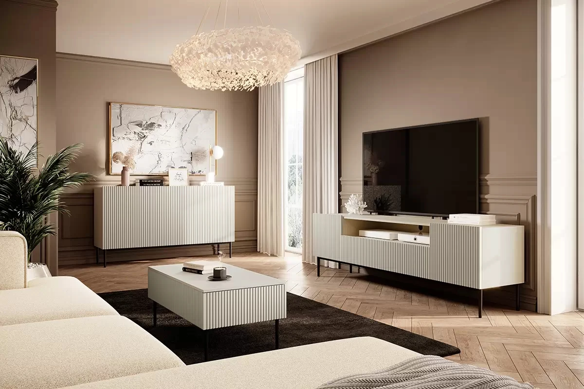 Elegantní TV stolek s výklenkem 200 cm do obývacího pokoje Noemi 