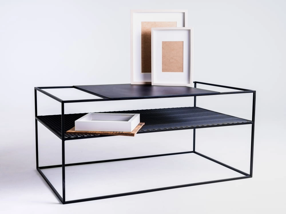 Konferenční stolek na kovových rámech do obývacího pokoje 100x60 Matrix