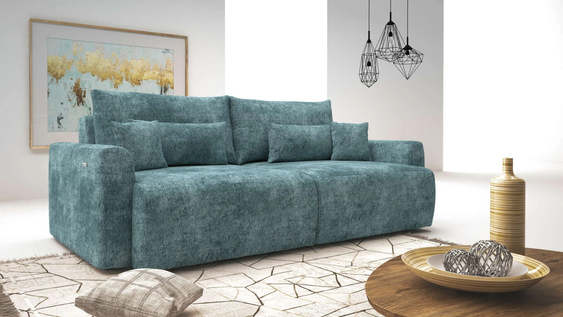 Sofa Forma z funkcją relaksu elektrycznego na zasilanie sieciowe