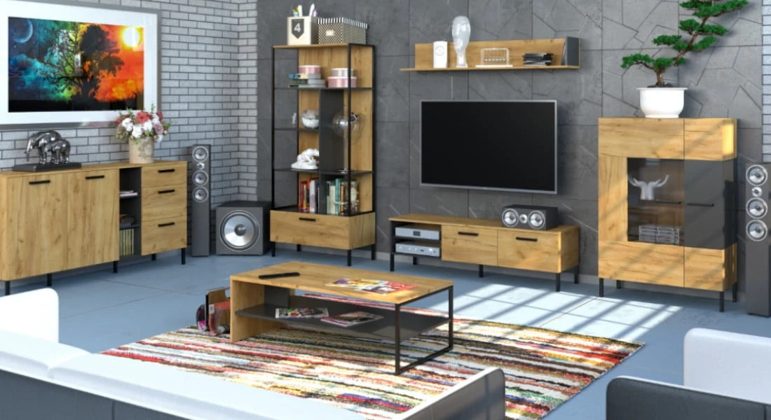 Praktický TV stolek do obývacího pokoje Santes