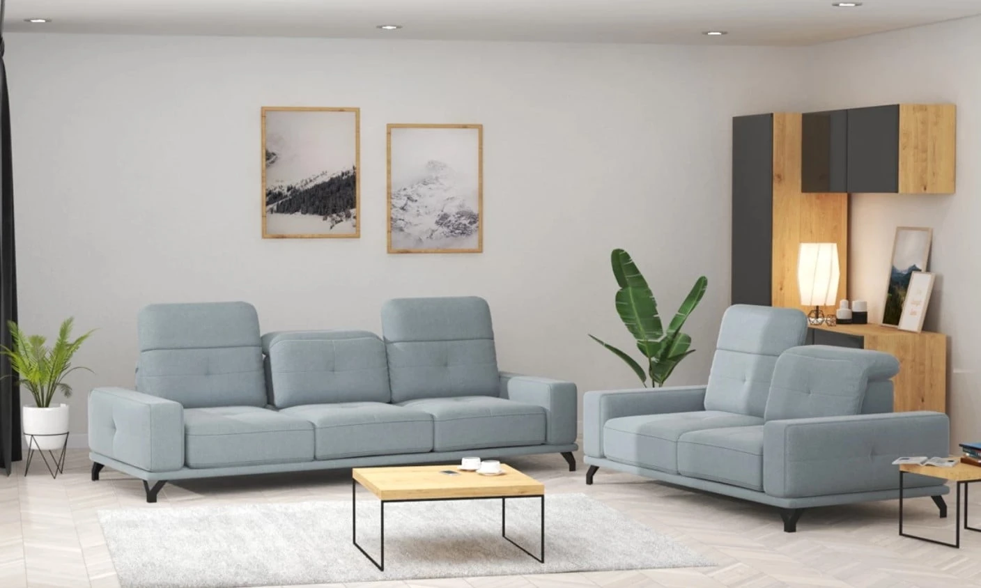 Elegantní 3-místná pohovka s nastavitelnou hloubkou sedáku do obývacího pokoje Sola