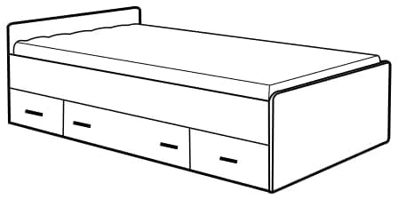 Łóżko lewe 80262 (80x200)