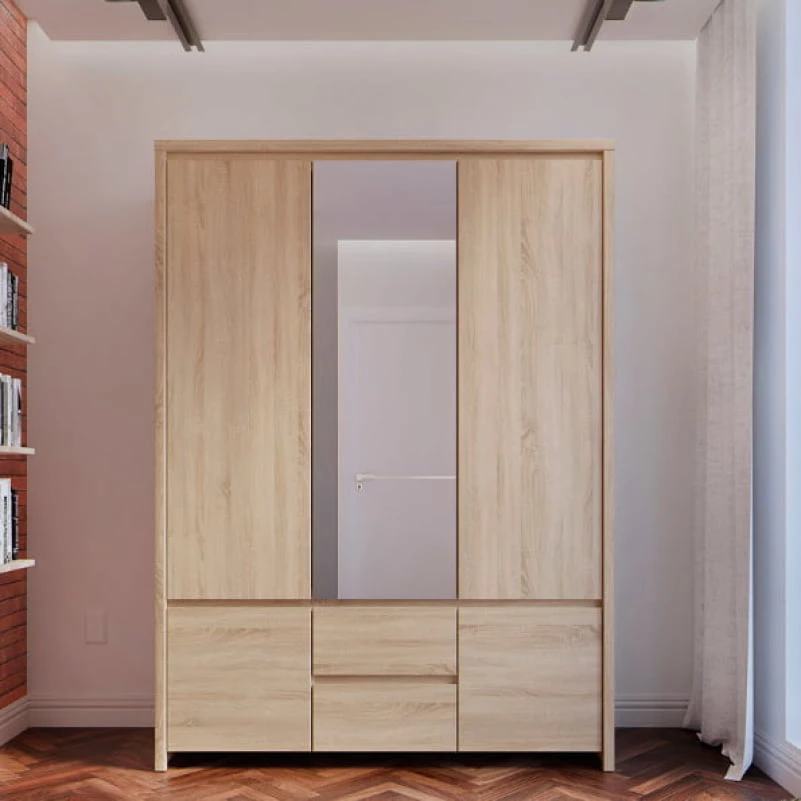 Pojemna szafa z drzwiami i szufladami do sypialni Kaspian