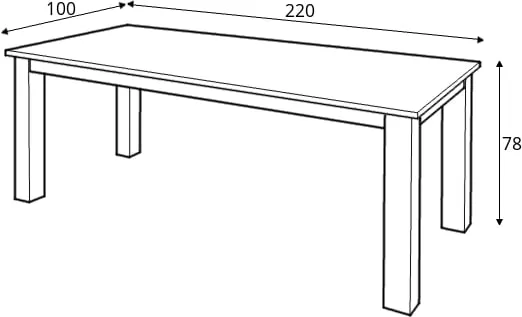 Stół JBF 220 x 100