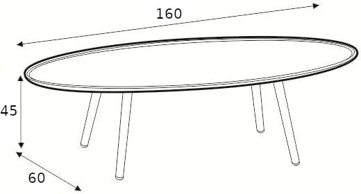 Stolik Love Coffee 160 o wysokości 45 cm