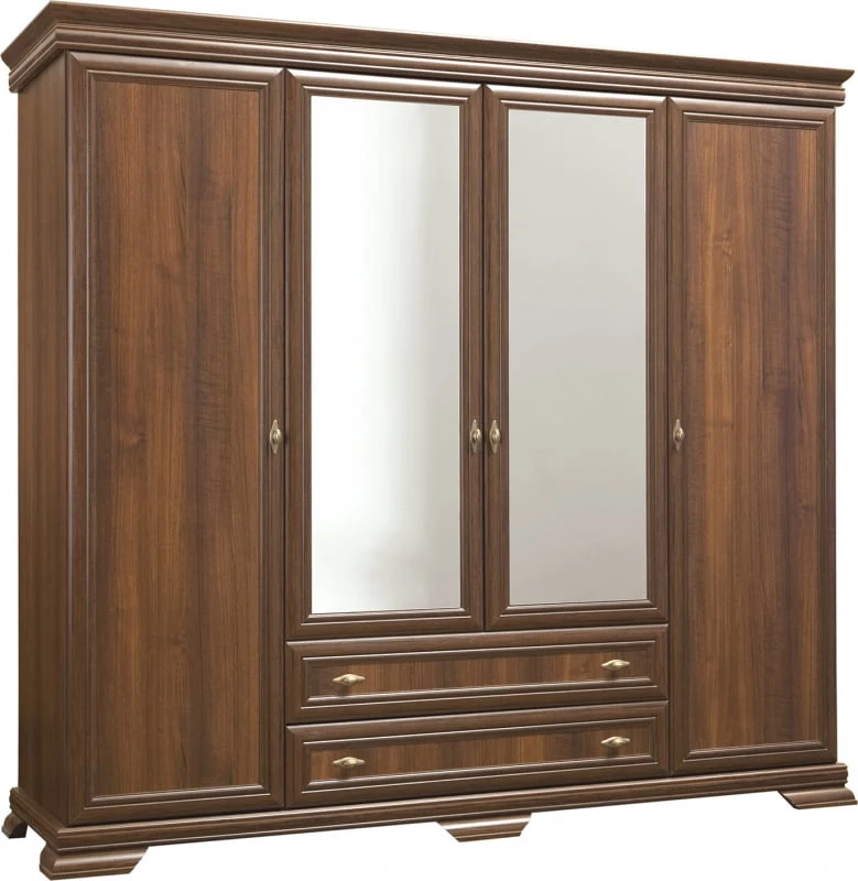 Pojemna szafa z szufladami i drzwiami z lustrem do sypialni Kora