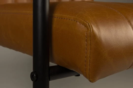 Fotel koniak vintage Stitched