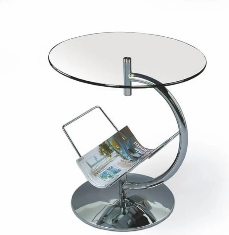 Kavový stolek do obývacího pokoje sklo-chrom
