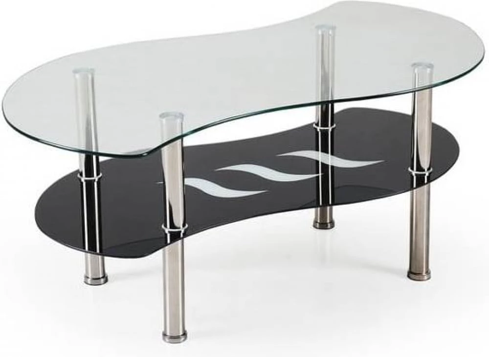 Konferenční stolek do obývacího pokoje sklo-nerez