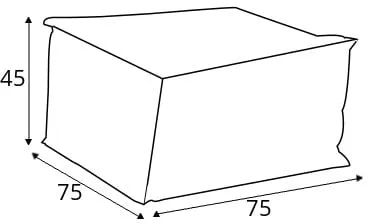 Pufa Fatty 75x75 cm