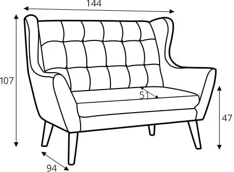 Sofa 2-osobowa Henry