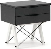 Noční stolek 50x40 Double Black / White