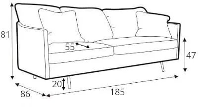 Sofa 2-osobowa Julia