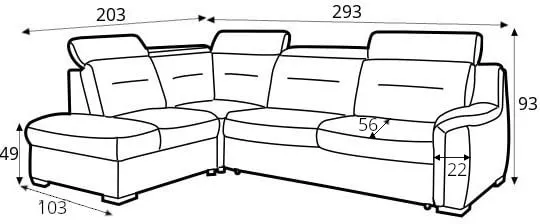 Rohová pohovka Salmo