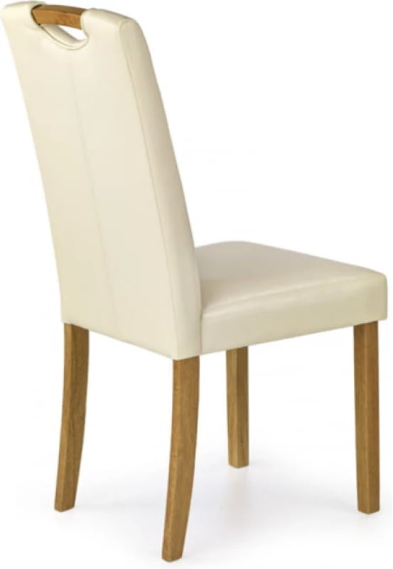 Eleganckie krzesło tapicerowane do jadalni Caro