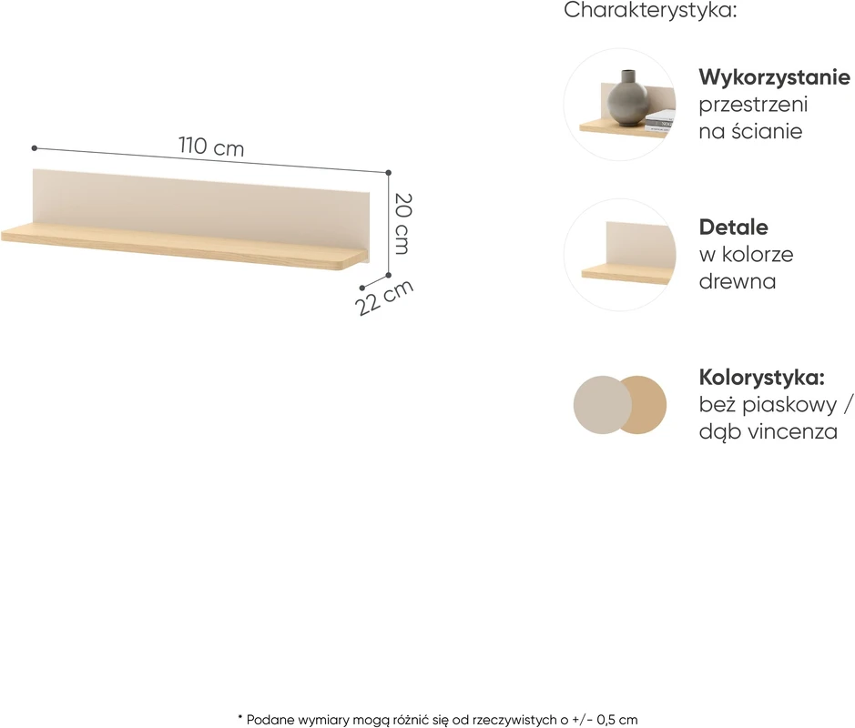 Półka wisząca Story