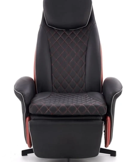 Fotel rozkładany Camaro czerwony-czarny