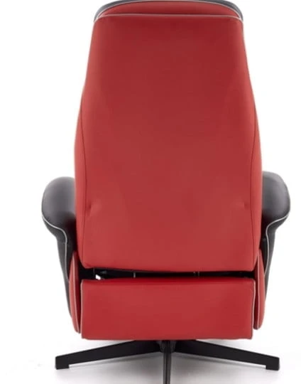 Polohovatelné křeslo Camaro červené s černou