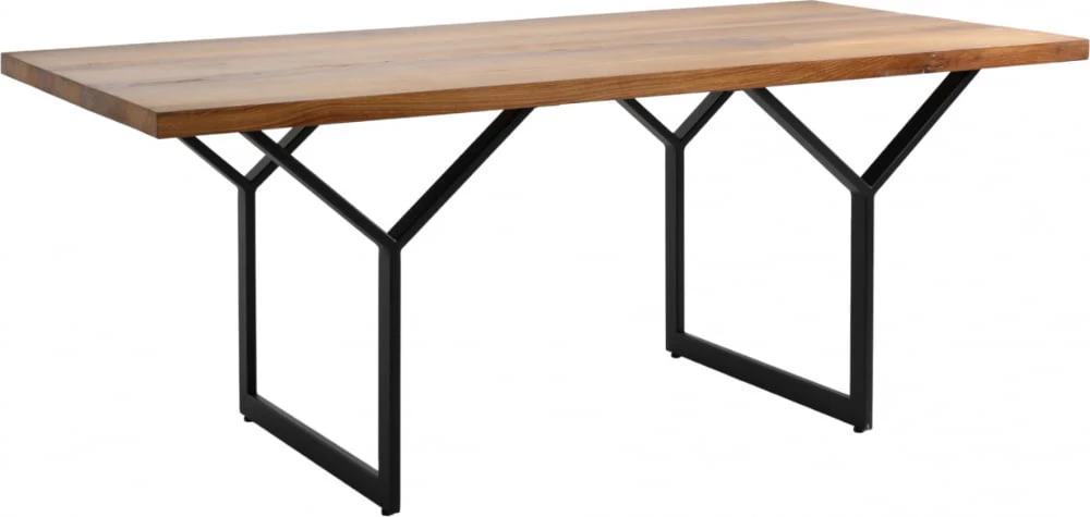 Stůl na kovových rámech do jídelny 160 Longo Solid Wood