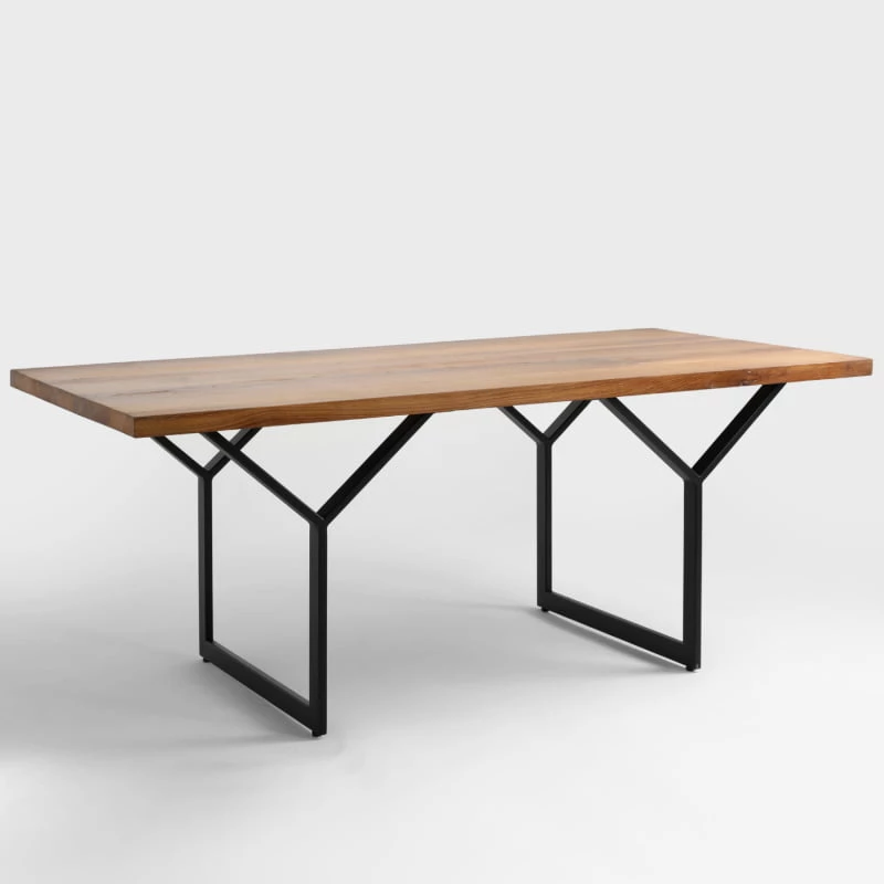 Stůl na kovových rámech do jídelny 180 Longo Solid Wood