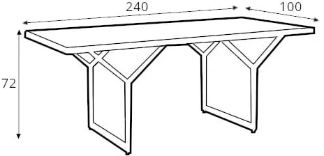 Stół 240 Longo Solid Wood