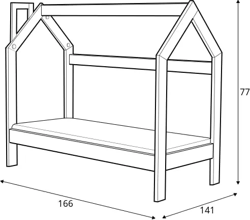 Postel Domek 160x70