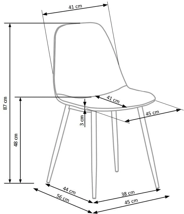 Čalouněná židle do jídelny K-316