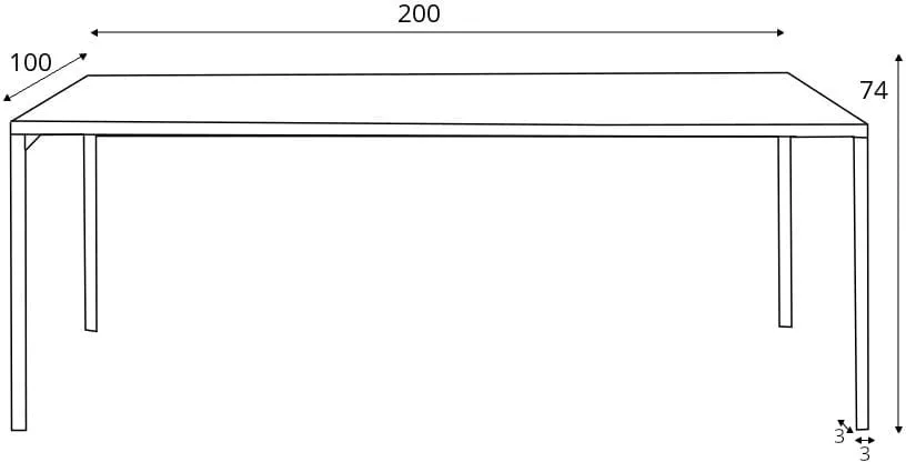 Stół 200 Obroos Metal
