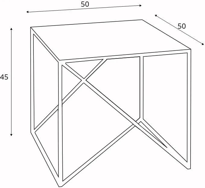 Stolik kawowy 50x50 cm Memo Metal