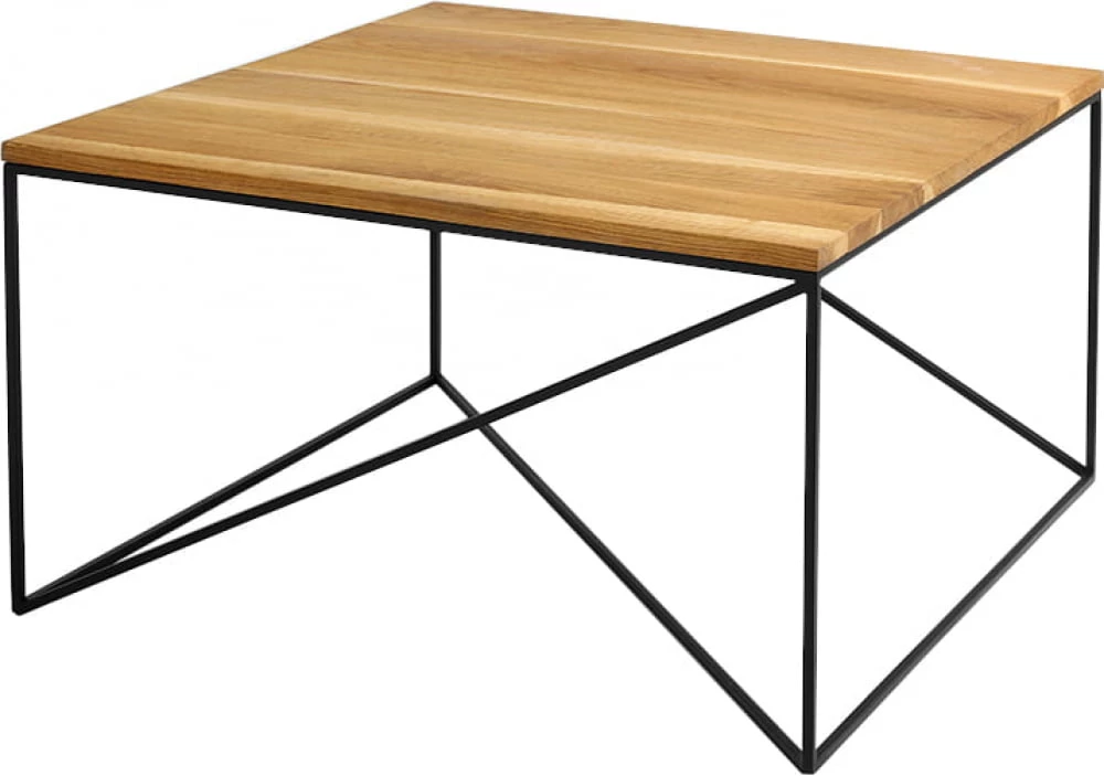 Konferenční stolek na kovových rámech 80x80 Memo Solid Wood