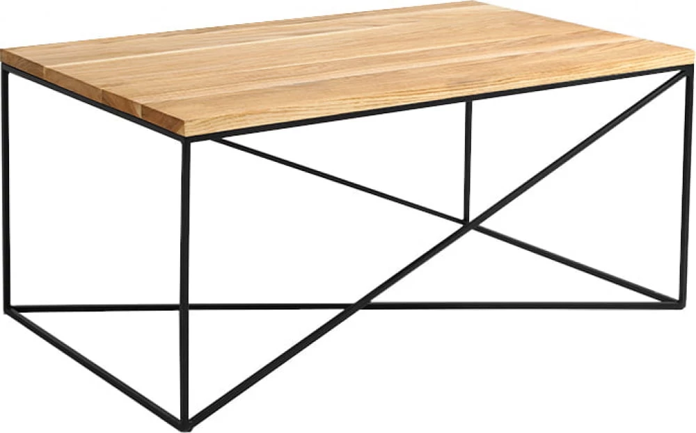 Konferenční stolek na kovových rámech 100x60 Memo Solid Wood