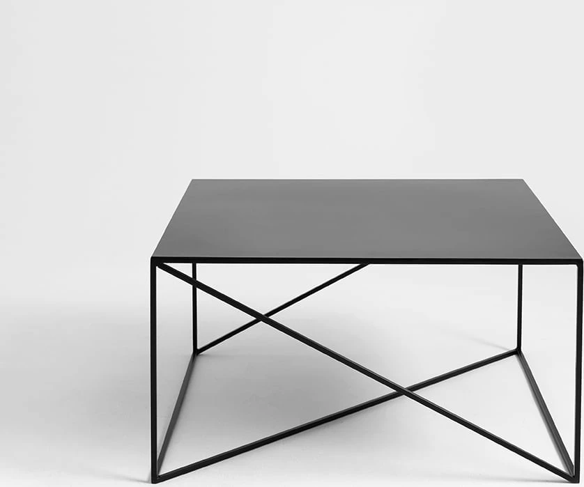 Konferenční stolek na kovových rámech 80x80 cm Memo Metal
