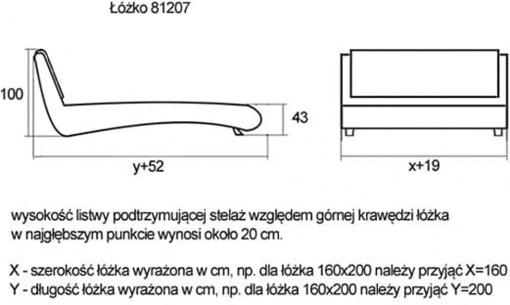 Łóżko 81207 (200x200)
