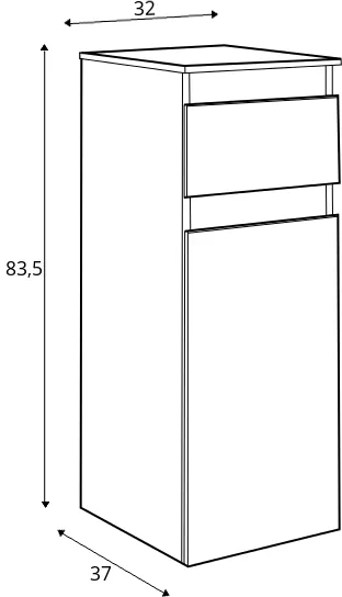 Komoda do ložnice nebo obývacího pokoje Megan 1S1D