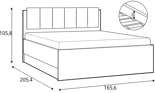 Postel Lyon 160 se zvedacím mechanismem