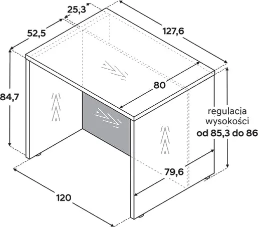 Wyspa kuchenna KAM o szerokości 120 cm