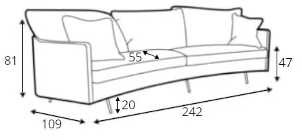 Sofa 3-osobowa XL (round) Julia
