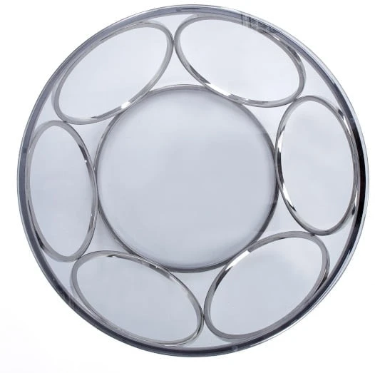 Konferenční stolek do obývacího pokoje kouřené sklo-stříbrná