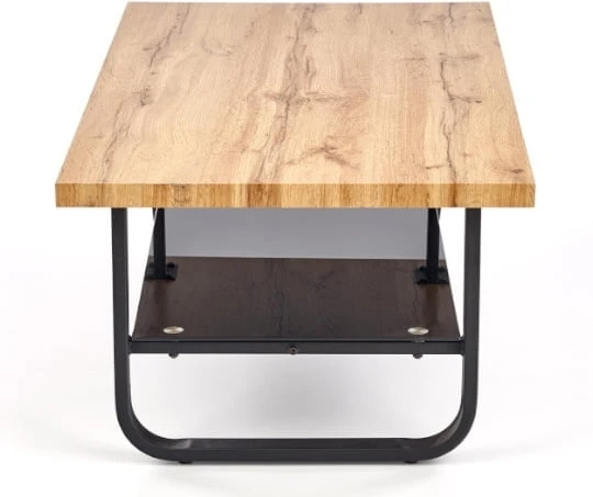 Obdélníkový konferenční stolek Espinoza do obývacího pokoje přírodní s černou