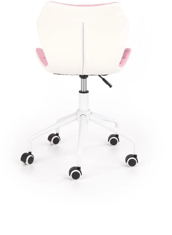 Otočná židle Matrix 3 do dětského pokoje světle růžová s bílou